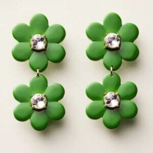 NWT - Kate Spade x Target Floral Linear Earrings Green